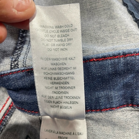 True Religion Women's X Manchester United Skinny Stretch Denim Overall Jumpsuit - Picture 12 of 15